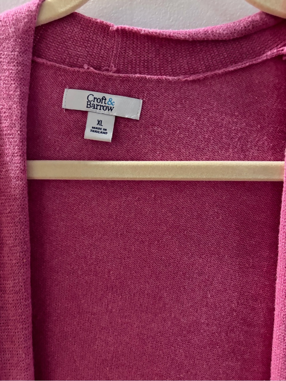 croft & barrow Raspberry Open-Front Pocket Cardigan - Picture 2 of 4